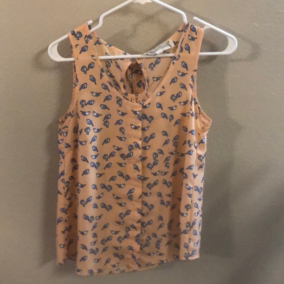 Peach printed top - Picture 1 of 2